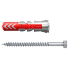 fischer DUOPOWER 12x60 S Universal Plugs & Screws, 10 pieces, for concrete & masonry