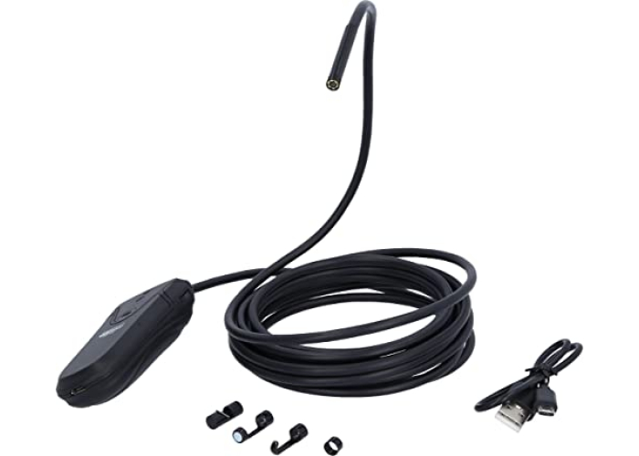 Videoscopio WiFi KS Tools con cámara HD de 5,5 mm, vista frontal Videoscopio WiFi KS Tools con cámara HD de 5,5 mm, vista frontal