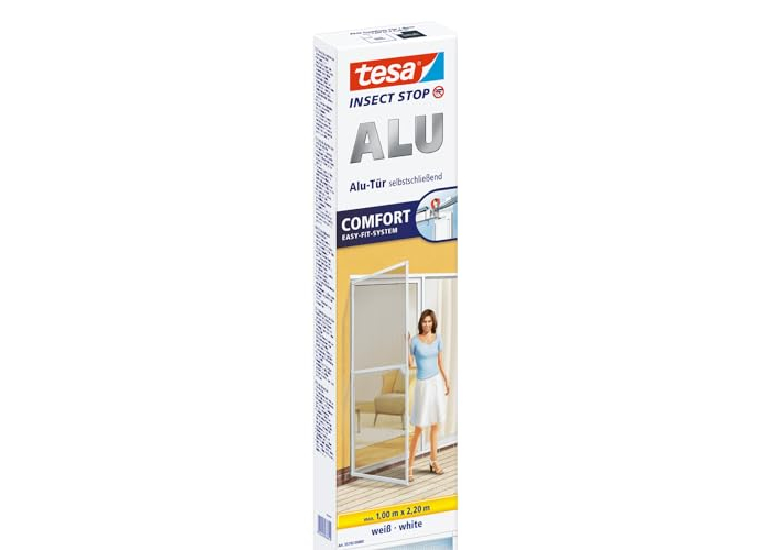 tesa Insect Stop ALU COMFORT Fliegengitter Tür 100x220cm Weiß tesa Insect Stop ALU COMFORT Fliegengitter Tür 100x220cm Weiß
