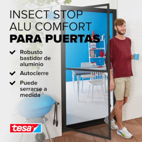 tesa Insect Stop ALU Comfort - Москитная сетка для дверей, алюминиевая рама 100x220 см