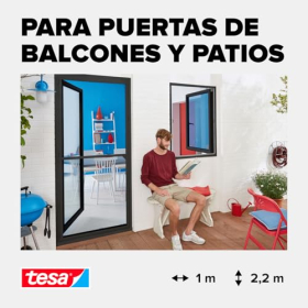 tesa Insect Stop ALU Comfort - Москитная сетка для дверей, алюминиевая рама 100x220 см