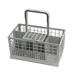 Cesta para platos Wenco para lavavajillas, cesta para cubiertos, asa extraíble, tapa plegable