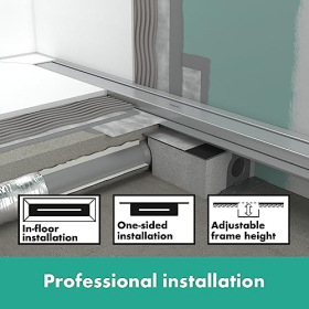 Hansgrohe 56038800 – Душовий канал, матована нержавіюча сталь, 80 см