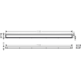 Hansgrohe Duschrinne, gebürsteter Edelstahl, 120 cm