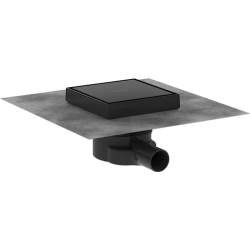hansgrohe RainDrain Point shower drain set, 15 x 15 cm, tileable, matt black