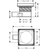 hansgrohe RainDrain Point shower drain set, 15 x 15 cm, tileable, matt black