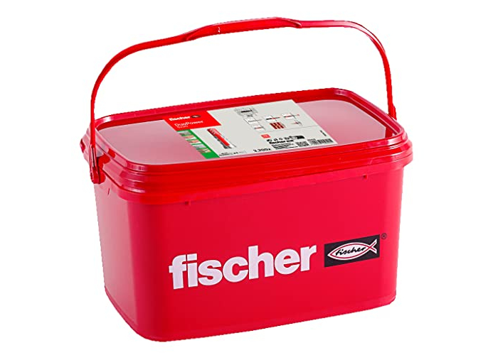 fischer DUOPOWER - universal dowel (6 x 30 mm, 2 components, plastic dowel for fixing in concrete, plasterboard etc., without screws, in a reusable cube, 3200 pieces) fischer DUOPOWER - universal dowel (6 x 30 mm, 2 components, plastic dowel for fixing in concrete, plasterboard etc., without screws, in a reusable cube, 3200 pieces)