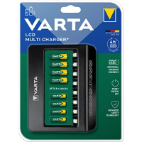 Cargador múltiple VARTA para pilas AA/AAA/9 V, 8 ranuras, detección de celdas