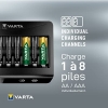 Cargador múltiple VARTA para pilas AA/AAA/9 V, 8 ranuras, detección de celdas