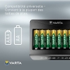 Cargador múltiple VARTA para pilas AA/AAA/9 V, 8 ranuras, detección de celdas