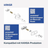 HANSA Thermostatkartusche mit Absperrung und Schmutzfilter aus Messing G 1/2