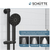 Schütte 60076 Lluvia Grande - Duschset mit Thermostat und Sicherheitsblockierung 38°C