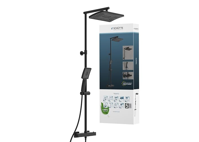 SCHÜTTE TRENTO Duschsystem mit Thermostat und Regenkopf SCHÜTTE TRENTO Duschsystem mit Thermostat und Regenkopf