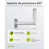Soporte de pared Goobay para antenas parabólicas de hasta 85 cm, montaje en tubo de mástil, distancia a la pared 350 mm