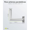 Soporte de pared Goobay para antenas parabólicas de hasta 85 cm, montaje en tubo de mástil, distancia a la pared 350 mm