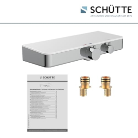 SCHÜTTE 60535 Ocean - Shower thermostat with overheating protection and glass shelf 