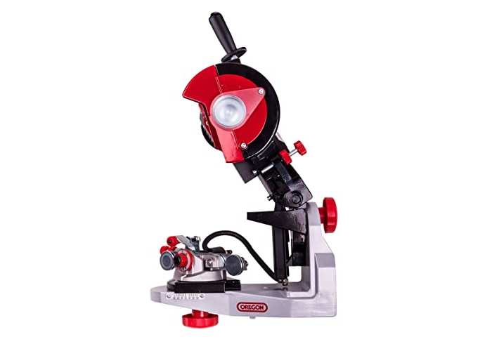 Oregon professional saw chain sharpener with hydraulic tensioning technology Oregon professional saw chain sharpener with hydraulic tensioning technology
