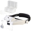 Linterna frontal AGT: lupa de cabeza recargable con aumento de 1/1,5/2/2,5/3,5x y luz LED (lupa de cabeza, lámpara de aumento, gafas de lectura)
