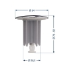 Large sink plug in chrome