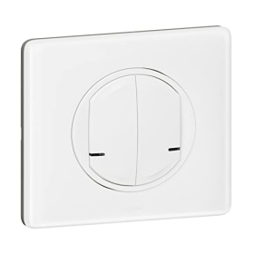 Legrand Zweidrahtschalter für 2 Schaltkreise für Céliane mit Netatmo, 250 W, mit weiß lackierter Platte