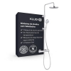 KLUDI X3 Shower Column – Thermostat, Rain Head, 3 Spray Patterns