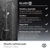 KLUDI X3 Shower Column – Thermostat, Rain Head, 3 Spray Patterns