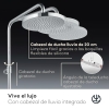 KLUDI X3 Shower Column – Thermostat, Rain Head, 3 Spray Patterns