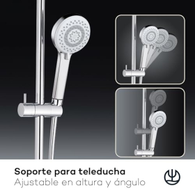 KLUDI X3 Shower Column – Thermostat, Rain Head, 3 Spray Patterns