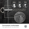 KLUDI X3 Shower Column – Thermostat, Rain Head, 3 Spray Patterns