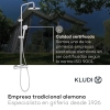 KLUDI X3 Shower Column – Thermostat, Rain Head, 3 Spray Patterns