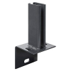 Alberts 686994 Post support for fence posts on L-shaped curbs | For screwing | Hot-dip galvanized, anthracite, plastic-coated RAL 7016