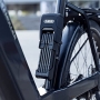 ABUS Faltschloss Bordo Granit™ XPlus 6500KA/90 Black SH – Flexibles und sicheres Fahrradschloss mit Alarm und zusätzlichem Gelenkschutz – mit Schlosshalter