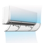 Wind deflector for air conditioning, transparent