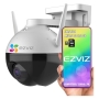 EZVIZ C8C motorisierte WLAN-Kamera, Full HD 1080P, 360°-Ansicht, IP65, Nachtsicht, 128 GB Speicherkarte