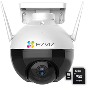 EZVIZ C8C motorisierte WLAN-Kamera, Full HD 1080P, 360°-Ansicht, IP65, Nachtsicht, 128 GB Speicherkarte