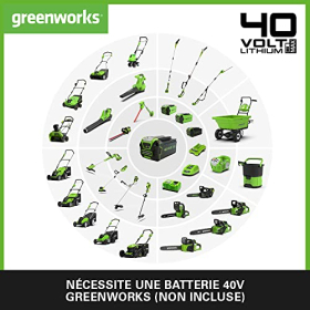 Greenworks G40HT61 — аккумуляторный кусторез 40 В, лезвие 61 см, до 27 мм, 3000 об/мин (без аккумулятора и зарядного устройства)