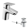 Смеситель для раковины hansgrohe Logis, 70 мм, со штангой, экономящий воду