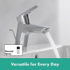 Смеситель для раковины hansgrohe Logis, 70 мм, со штангой, экономящий воду