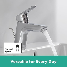 Mezclador de lavabo Hansgrohe Logis, 70 mm, con tirador, ahorro de agua