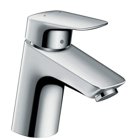 Hansgrohe Logis EcoSmart single-lever basin mixer with push-open waste set, chrome, 67 mm