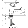 Hansgrohe Logis EcoSmart single-lever basin mixer with push-open waste set, chrome, 67 mm