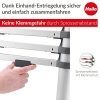 Aghasa telescopic ladder – stable & space-saving, silver, 1 piece
