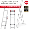 Aghasa telescopic ladder – stable & space-saving, silver, 1 piece