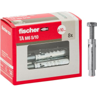 Fischer Tassels in Steel TA M6 with Hexagonal Head Screw, Tassel Diameter 10 mm, 8 Pcs. Espansione Bolts, 71252