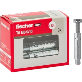 Fischer Quasteli in Acciaio TA M6 mit Vite Testa Esagonale, Durchmesser Quaste 10 mm, 8 Pz Bulloni di Espansione, 71252