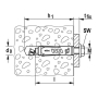 Fischer-Tastelli in Stainless Steel TA M6 with Hexagonal Screw, Tassel Diameter 10 mm, 8 Pieces Expansion Bolts, 71252