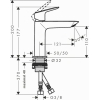 Grifo de lavabo Hansgrohe Logis con EcoSmart, cromado.