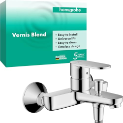 hansgrohe Vernis Blend exposed bath mixer for 2 outlets, chrome