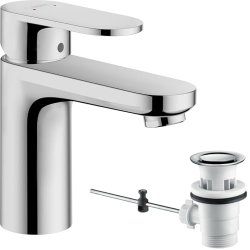 hansgrohe Vernis Blend Waschtischarmatur mit Ablaufgarnitur, Einhebelmischer 88 mm, Chrom