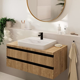 Hansgrohe Vernis Blend смеситель для раковины 70 мм, однорычажный, водосберегающий, матовый черный (EcoSmart) 